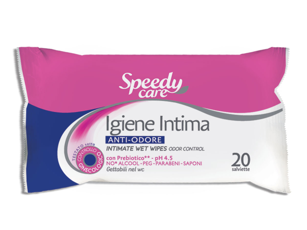 Servetele umede pentru igiena intima Speedy Care, O-PAC | 20 buc