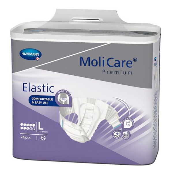 MoliCare Premium Elastic Slip pentru incontinenta 8 picaturi marimea L | 24 bucati