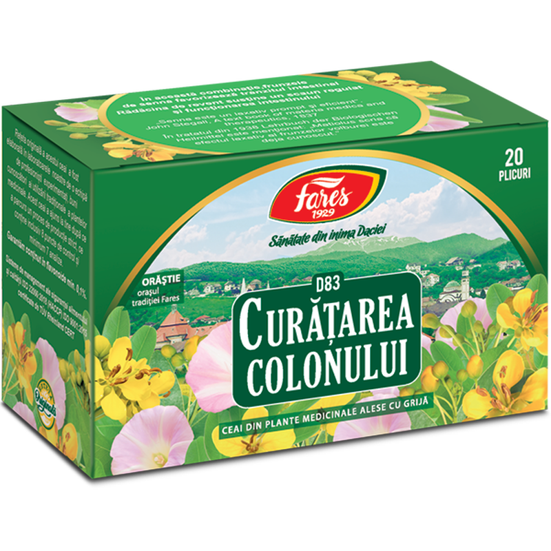 Curatarea colonului, D83, ceai la plic, Fares | 20 plicuri