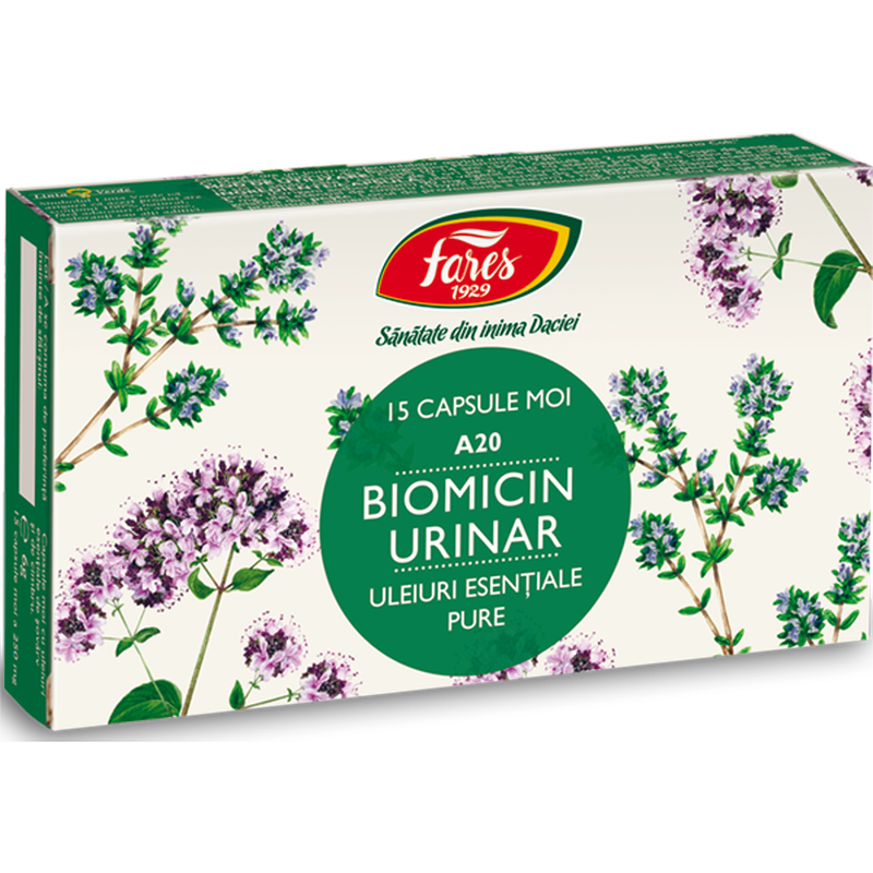 Biomicin urinar, A20, Fares | 15 capsule