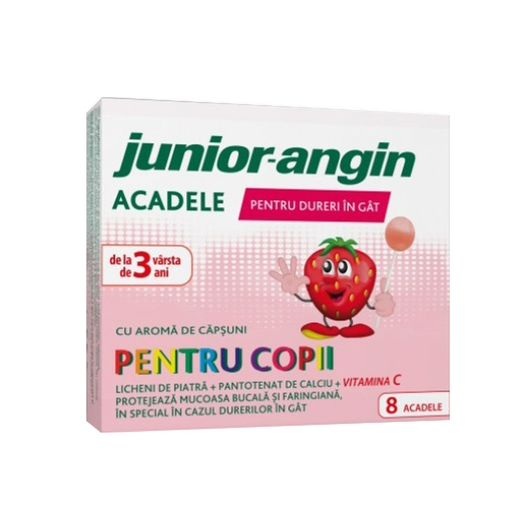 Junior Angin acadele cu aroma de capsuni, Klosterfrau | 8 buc