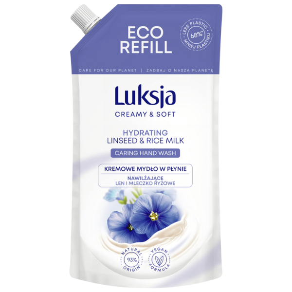 Rezerva sapun lichid CREAMY & SOFT XXL Hydrating, Luksja | 900 ml