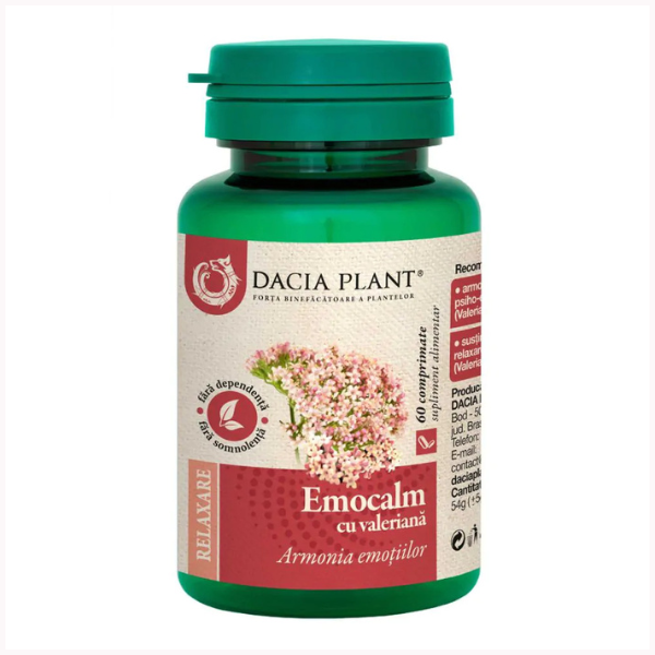 Emocalm cu Valeriana, Dacia Plant | 60 comprimate