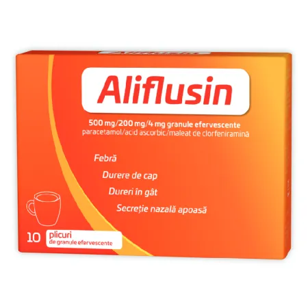 Aliflusin 500 mg/200 mg/4 mg, Natur Produkt | 10 plicuri granule efervescente