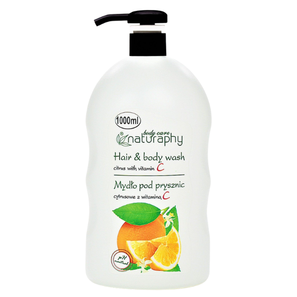 Sampon si gel de dus cu Vitamina C Naturaphy, Blux | 1L