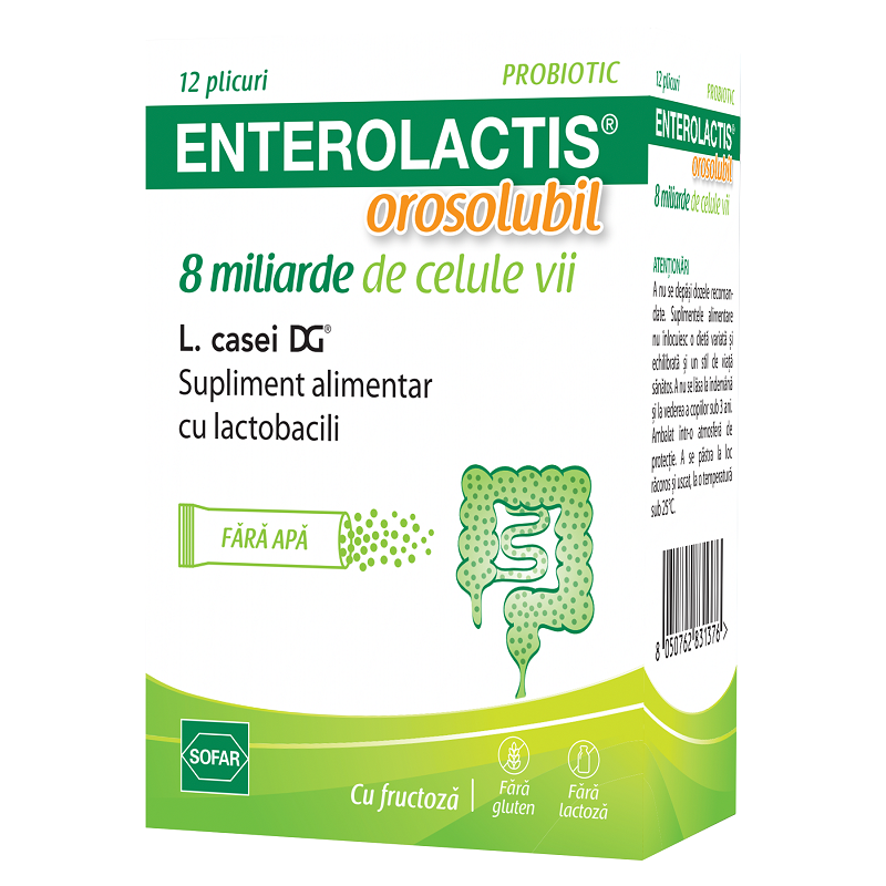 Enterolactis orosolubil, Sofar | 12 plicuri