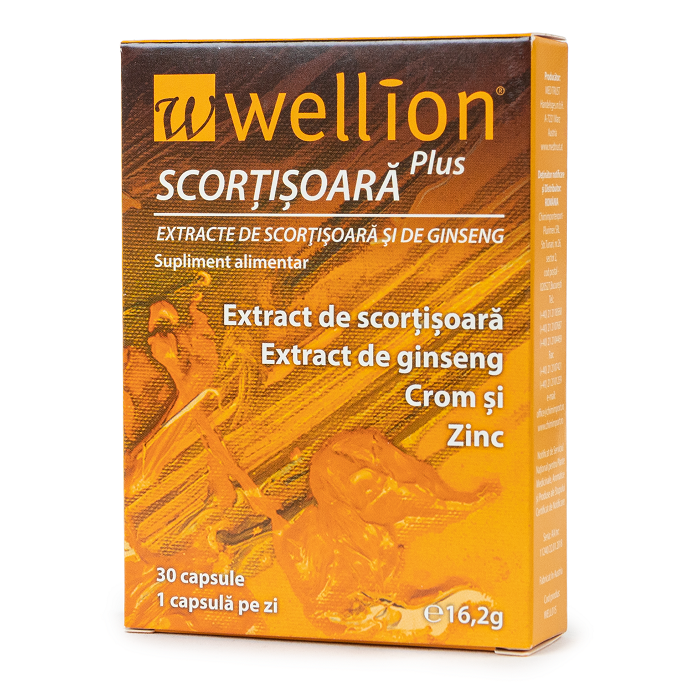 Extract de scortisoara si ginseng Wellion, Med Trust | 30 capsule