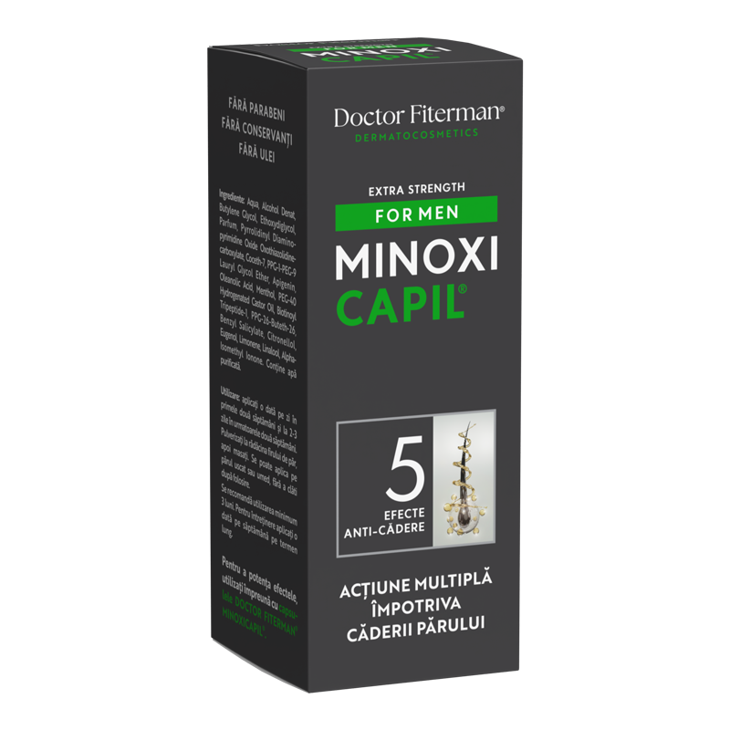 Spray impotriva caderii parului pentru barbati Minoxicapil Men, Doctor Fiterman | 60 ml
