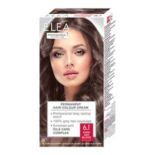 Vopsea de par 6.1 - Blond-Cenusiu Inchis, Elea Professional | 123 ml