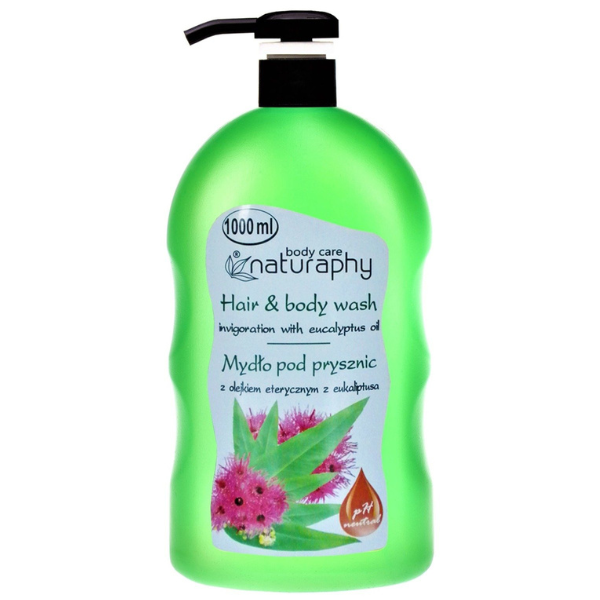 Sampon si gel de dus cu Ulei esential de Eucalipt Naturaphy Herbal, Blux | 1L
