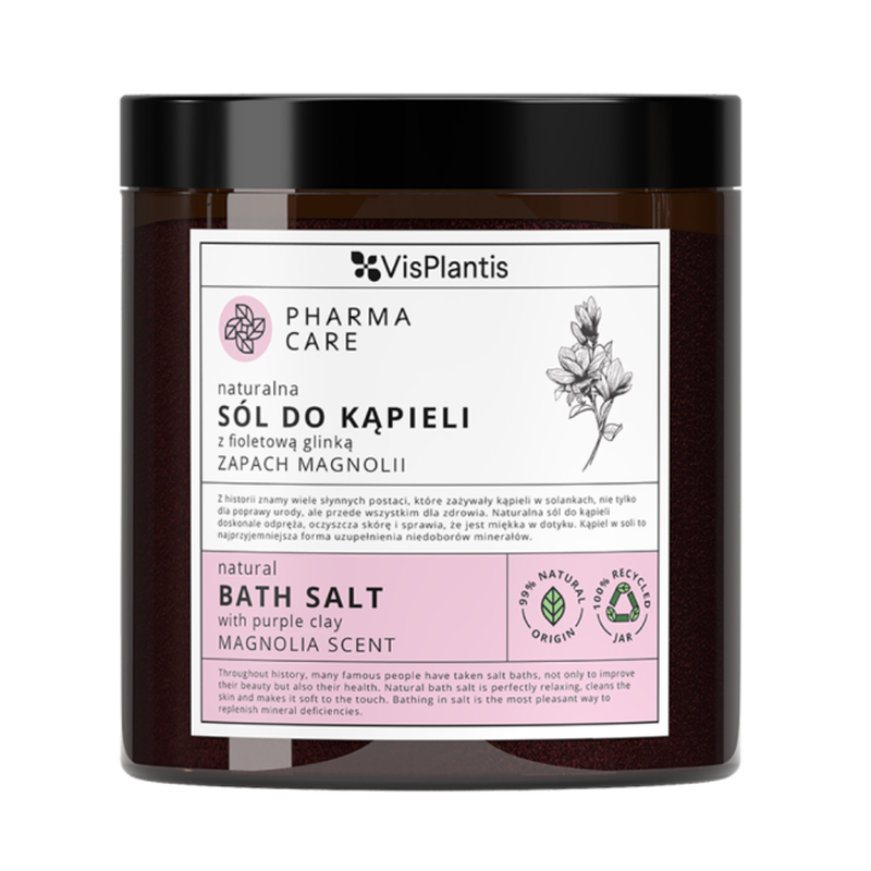Sare de baie Pharma Care cu Argila Mov si Magnolie, Green Pharmacy | 800 g