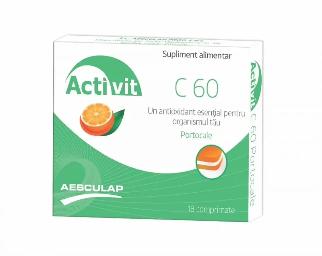 Activit C 60 portocale, Aesculap | 18 comprimate