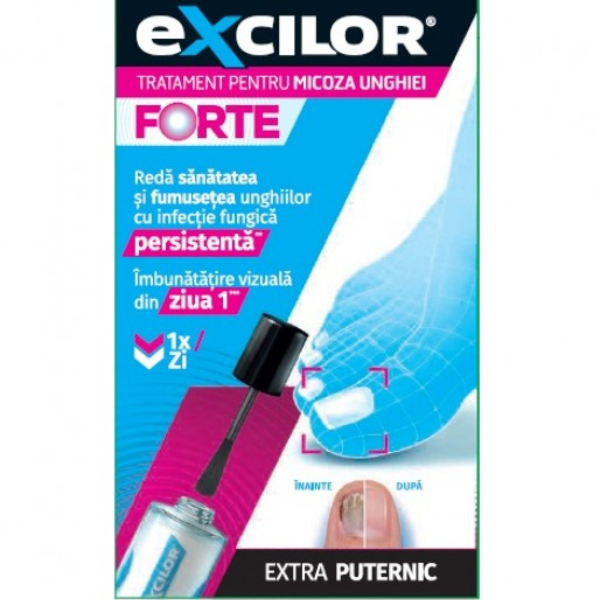 Solutie pentru infectia fungica a unghiei Excilor Forte, Magna Pharm | 30 ml