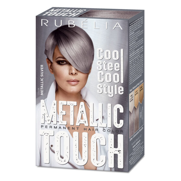 Vopsea de par METALLIC TOUCH- Metallic Silver, Rubella | 115 ml