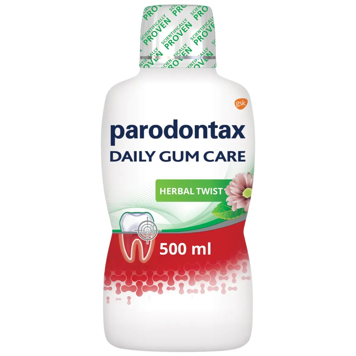 Parodontax Apa de gura Daily Gum Care Herbal Twist, Glaxo | 500 ml