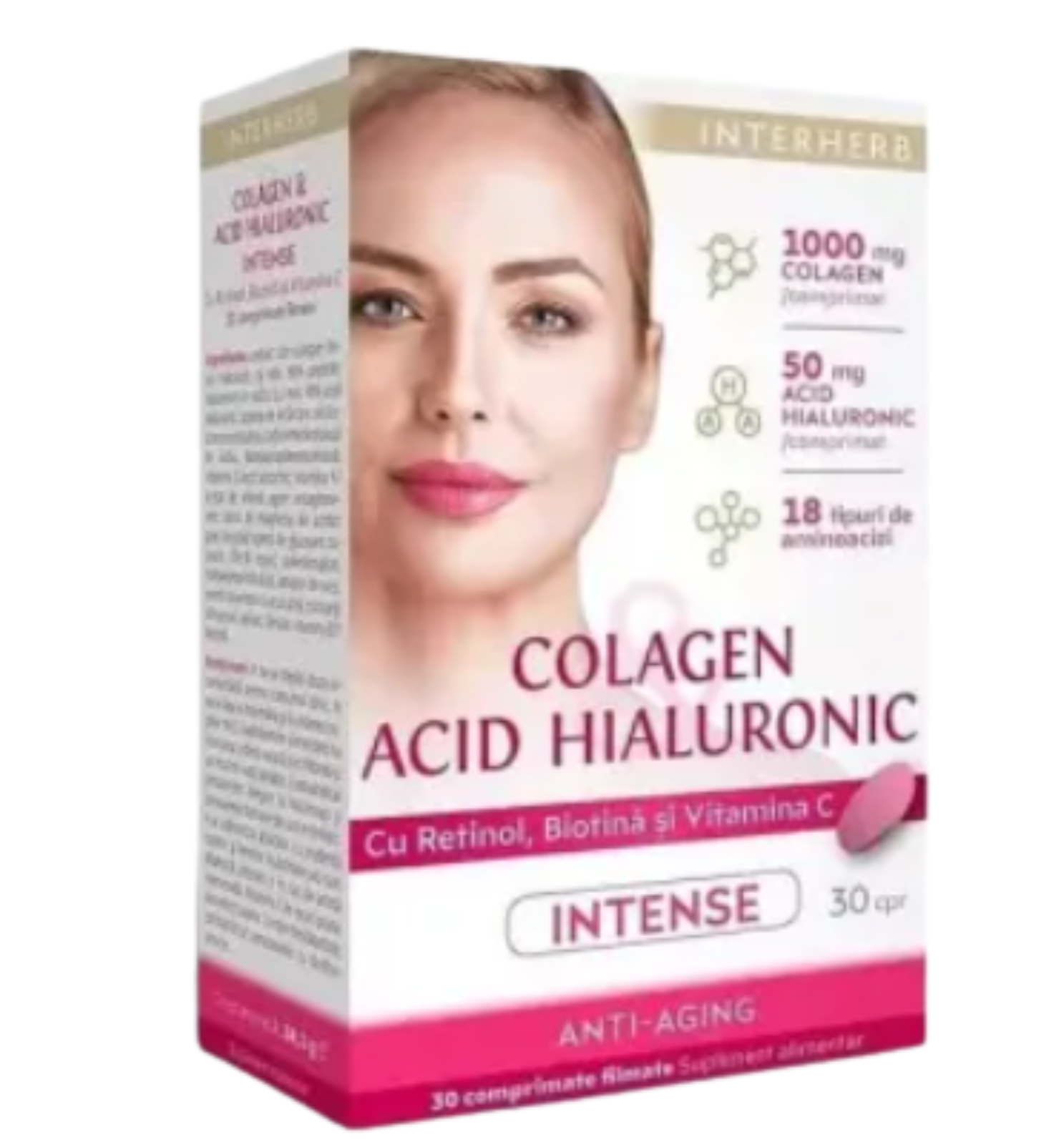 Coalgen si Acid Hialuronic Intense, Interherb | 30 comprimate