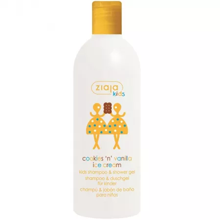 Sampon si gel de dus cu aroma de prajituri si inghetata de vanilie pentru copii, Ziaja | 400 ml