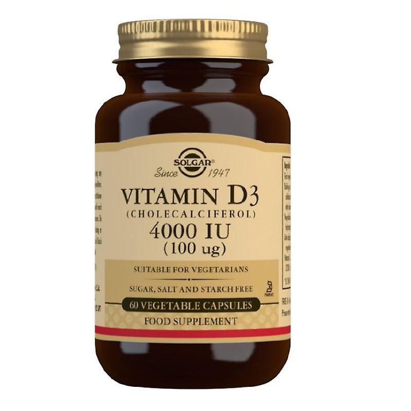 Vitamina D3 4000UI, Solgar | 60 capsule