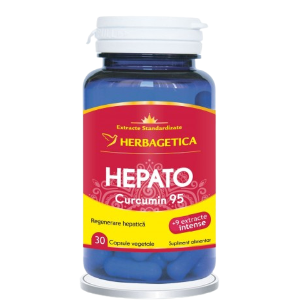 Hepato Curcumin 95, Herbagetica | 30 capsule