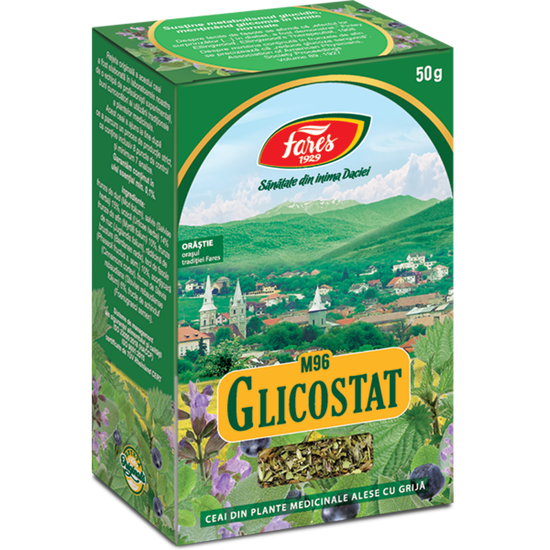 Glicostat, M96, ceai la punga, Fares | 50G