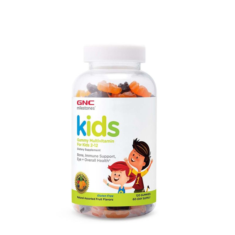 GNC Milestones Kids Multivitamin Gummy, Multivitamine Pentru Copii 2-12 Ani | 120 Jeleuri