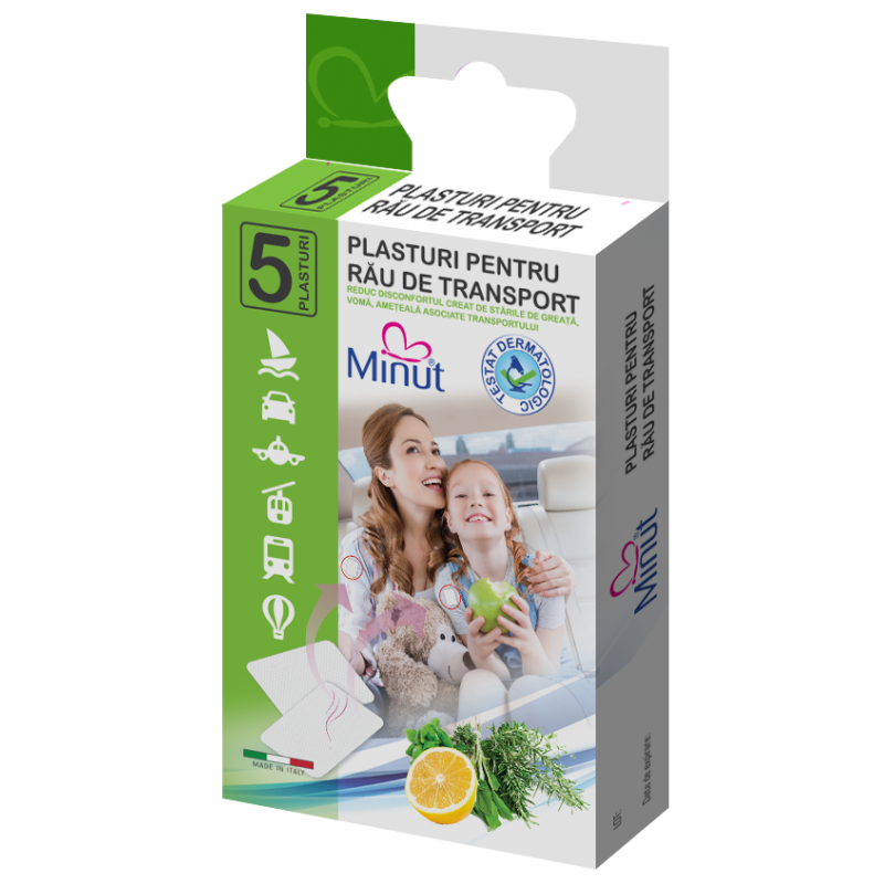 Plasturi pentru rau de transport X 5 buc, Minut