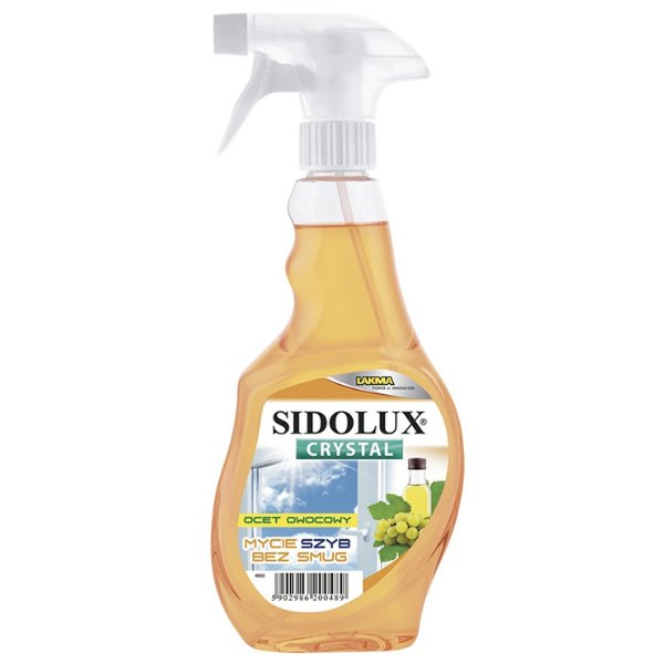 Solutie curatare geamuri cu Otet din fructe Sidolux Crystal, Lakma | 500 ml