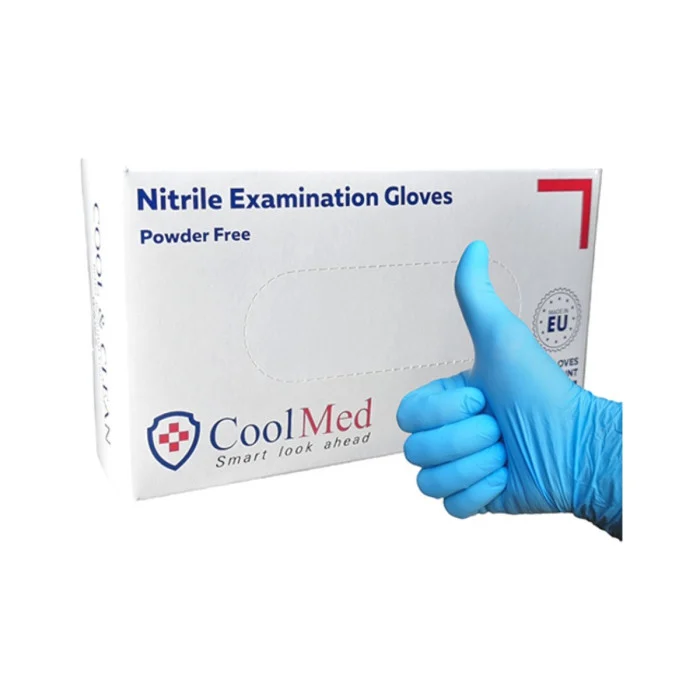 Manusi Examinare Nitril Cool Med, albastre XL, Top Glove | 100 buc.