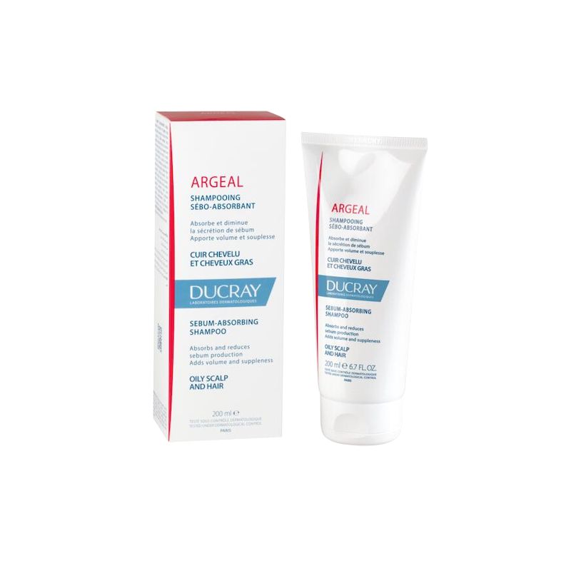 Sampon Crema sebo-absorbant pentru par gras Ducray Argeal, Pierre Fabre | 200 ml