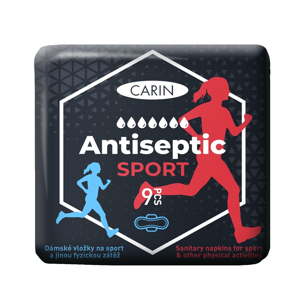 Absorbante Carin Antiseptic Sport, Fide | 9 buc