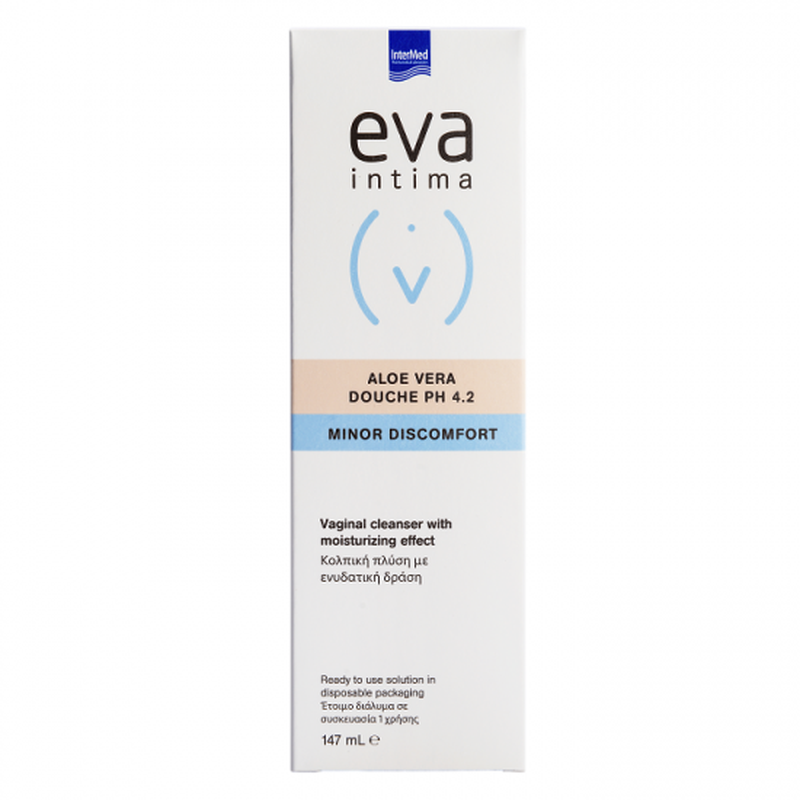 Solutie de curatare vaginala efect Hidratant Eva Intima Aloe Vera Douche pH 4.2, Intermed | 147 ml
