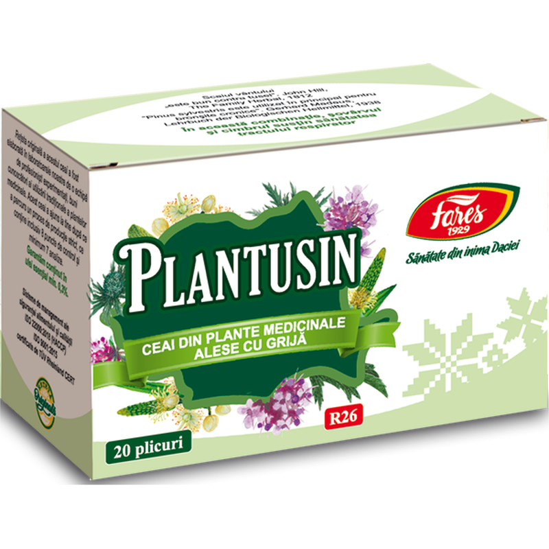 Plantusin (antibronsic), R26, ceai la plic, Fares | 20 plicuri