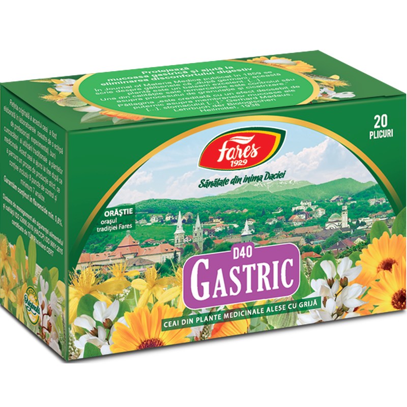 Gastric, D40, ceai la plic, Fares | 20 plicuri