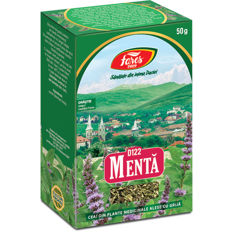 Menta, iarba, D122, ceai la punga, Fares | 50G