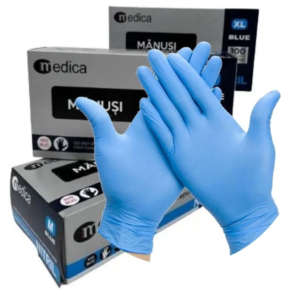 Manusi examinare nitril nepudrate Medica marimea XL, Nam Viet Glove Joint Stock Company | 100 buc.