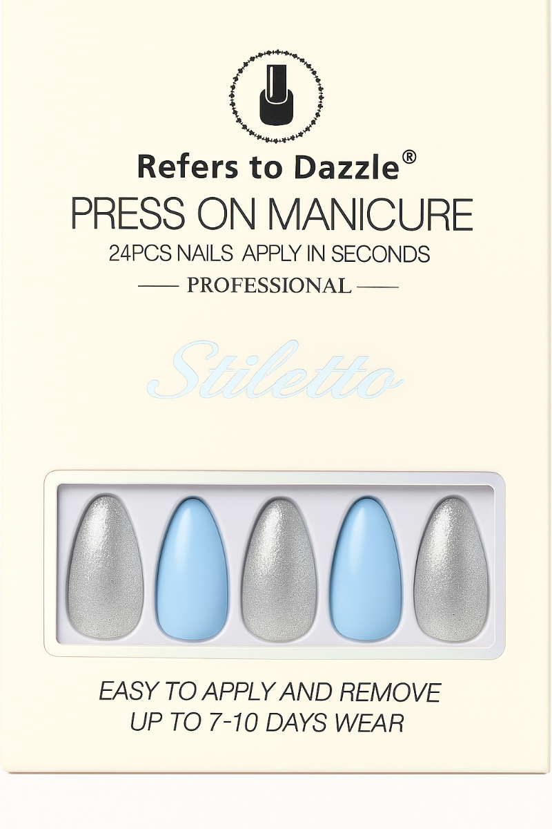 Set 24 Unghii False Stiletto Press On Nude Elegant C007
