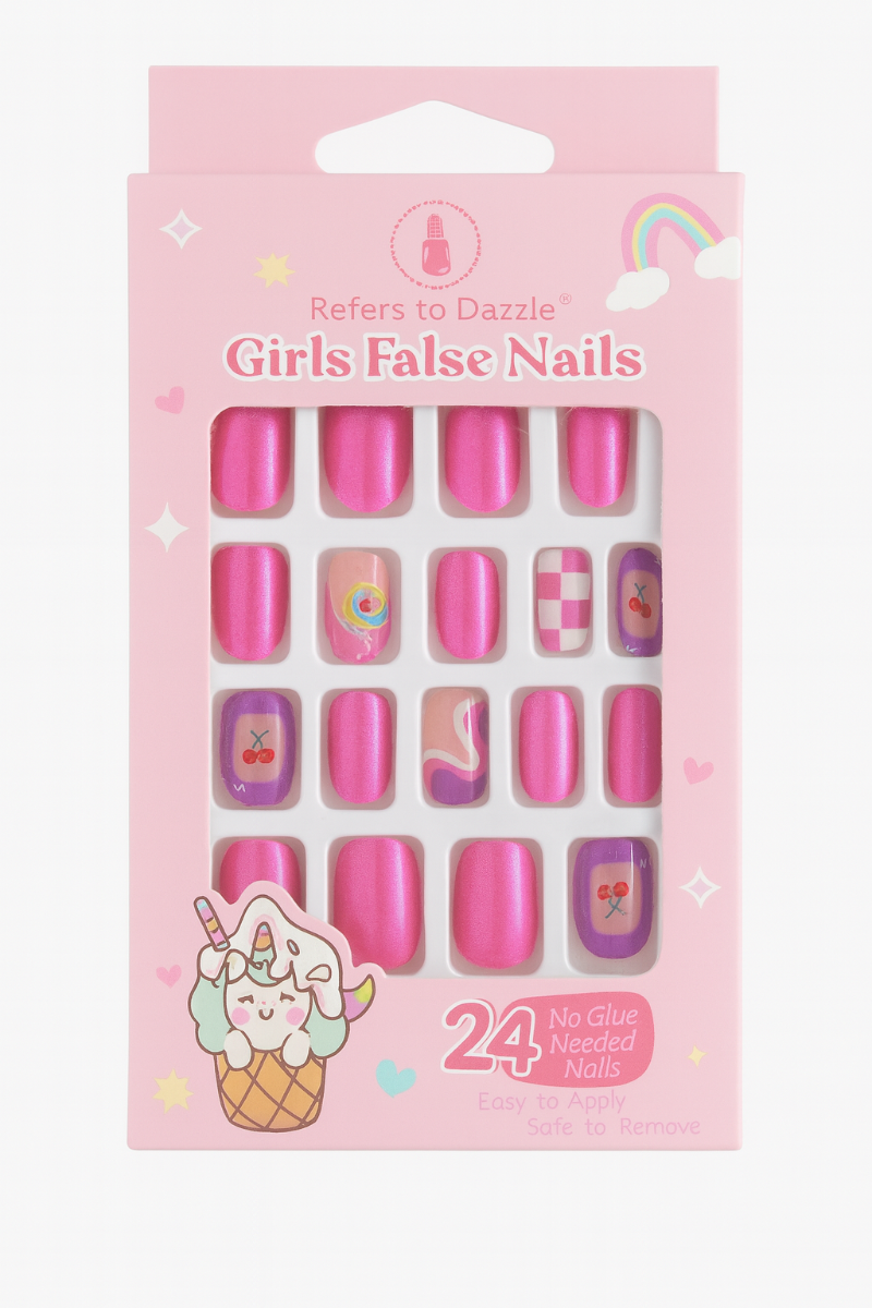 Set 24 Unghii False Model Candy Press On B011