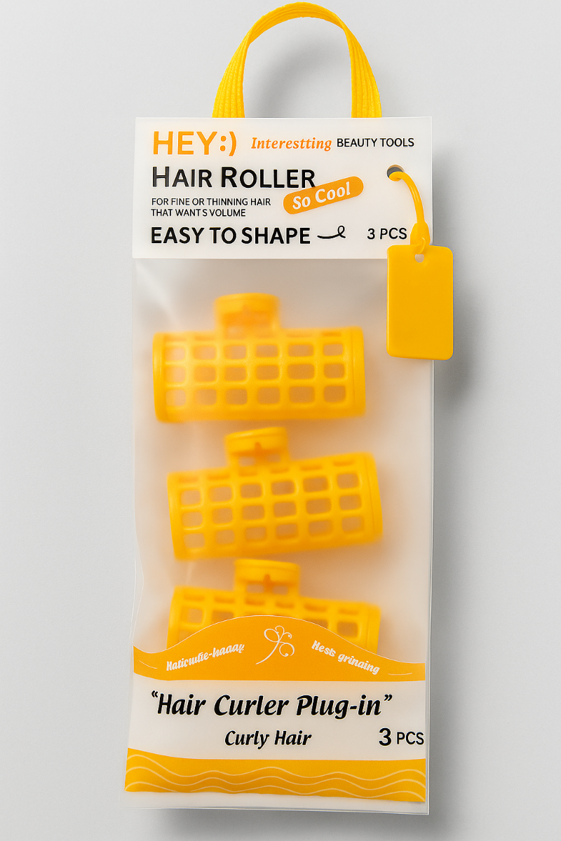 Set 3 Bigudiuri Galbene H-9018