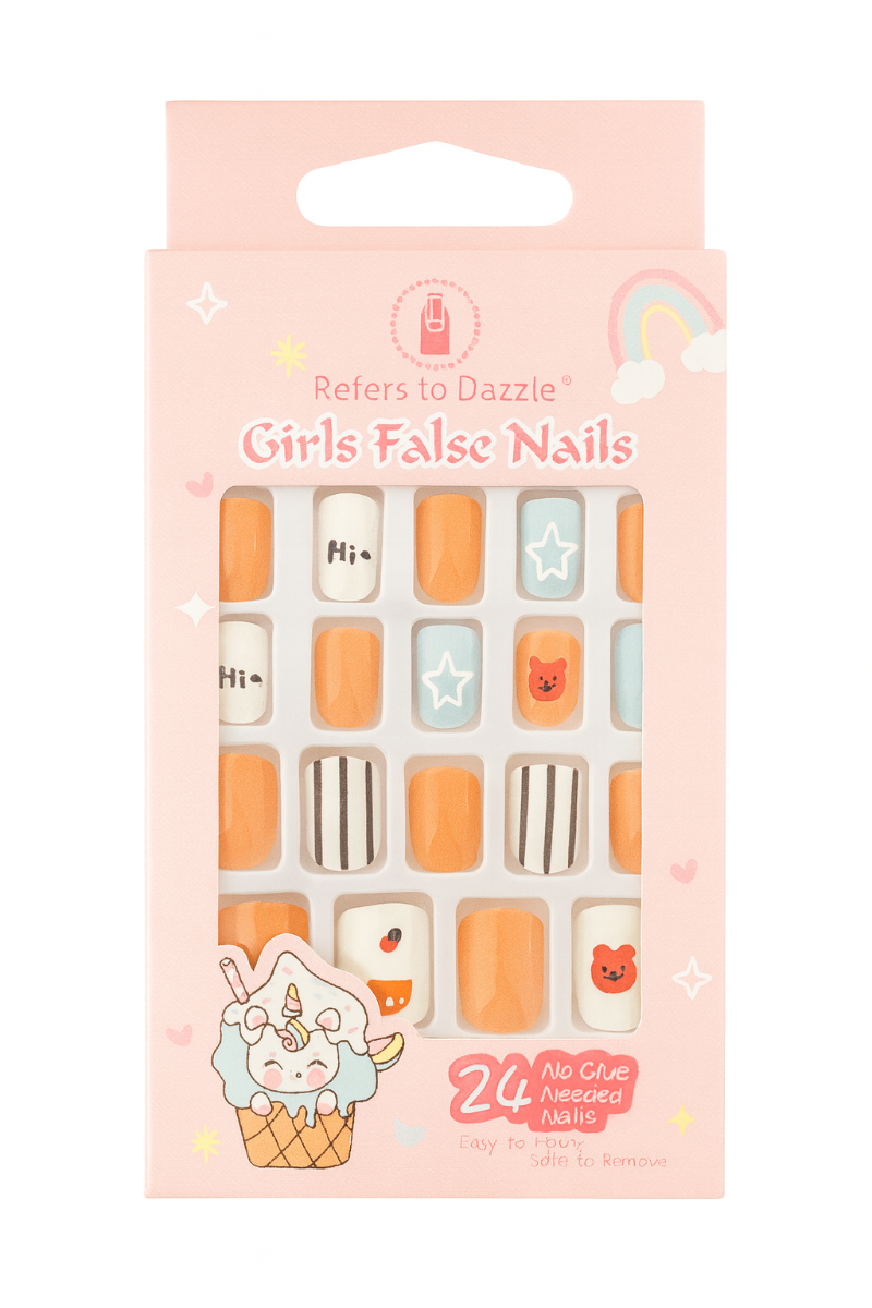 Set 24 Unghii False Press On Culori Pastel CM149