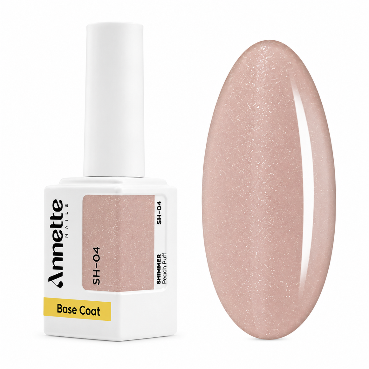 Rubber Base Annette Nails Shimmer Peachpuff SH-04, 12ml