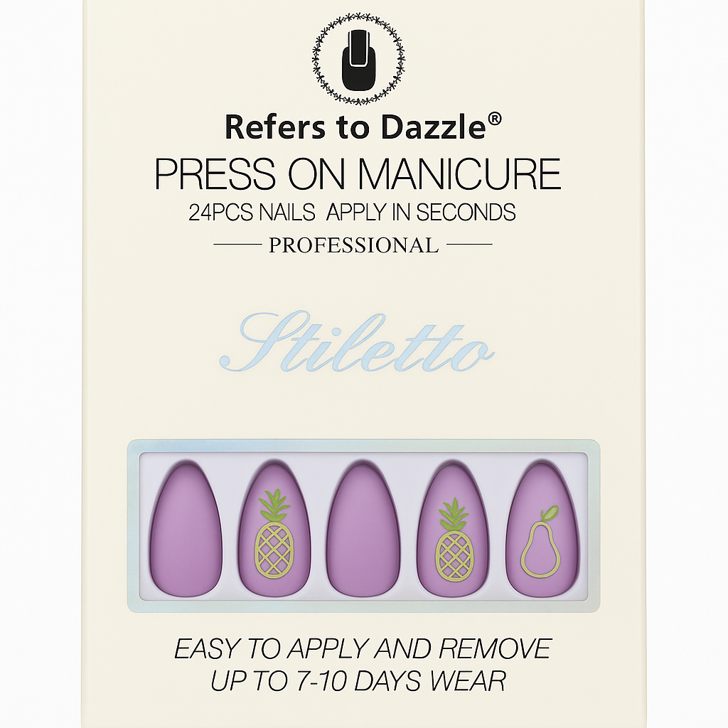 Set 24 Unghii False Stiletto Press On Tropical Vibes B004