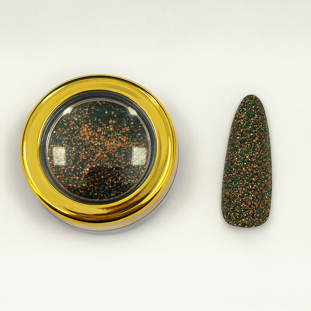 Glitter Unghii Nailsup Cupru cu Verde