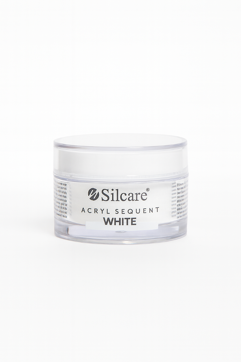 Silcare Acryl Sequent White – Pudră acrilică profesională 10g