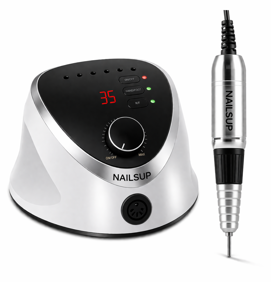 Freza Electrică Unghii NAILSUP M12 35000 RPM, 48W Alb