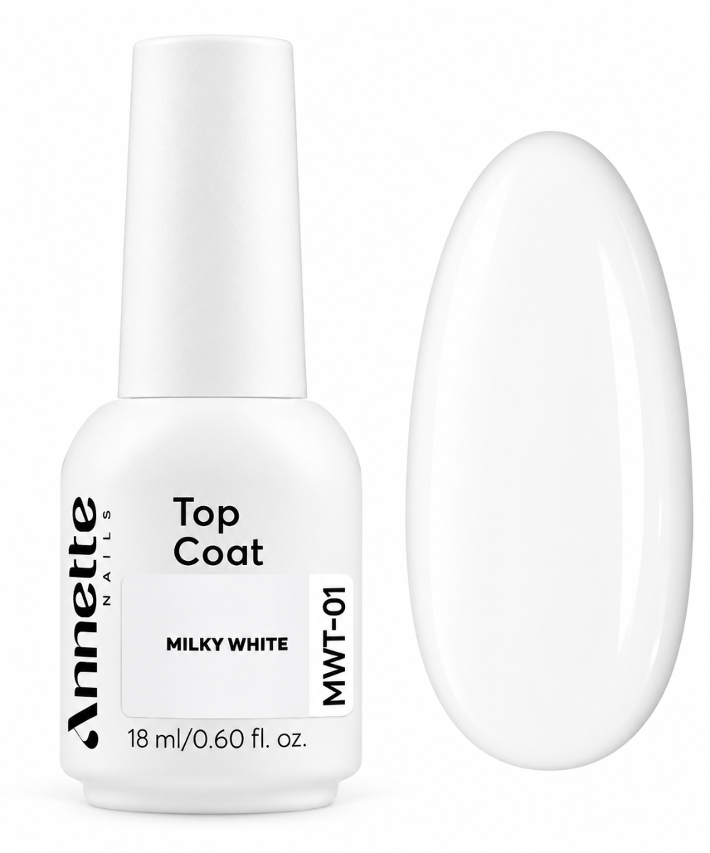 Top Coat Annette Nails Milky White - 18ml MWT-01-18