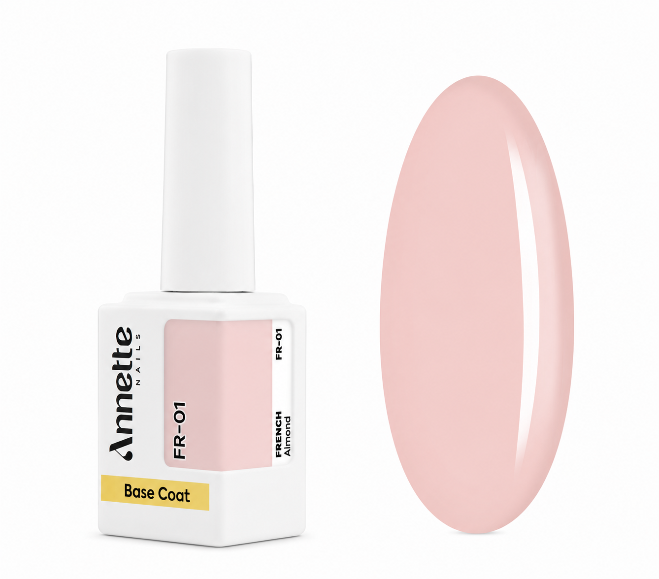 Rubber Base Annette Nails French Almond FR-01