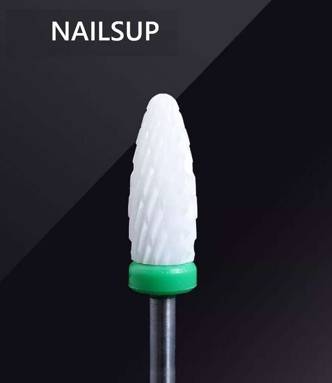 Capat de freza NailsUp Ceramica Indepartare gel Verde 6.0mm