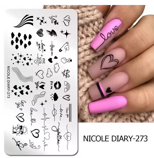 Matrita metalica stampila Nicole Diary  273