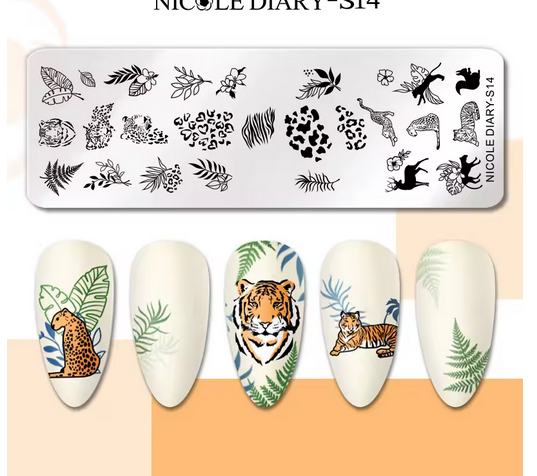 Matrita metalica stampila unghii Nicole Diary  S14