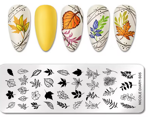 Matrita metalica stampila unghii Nicole Diary S 05